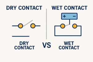 Dry contact vs wet contact